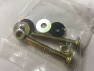 Slotted Head Toilet Tank Mounting Hardware Brass Plated Long Endurance