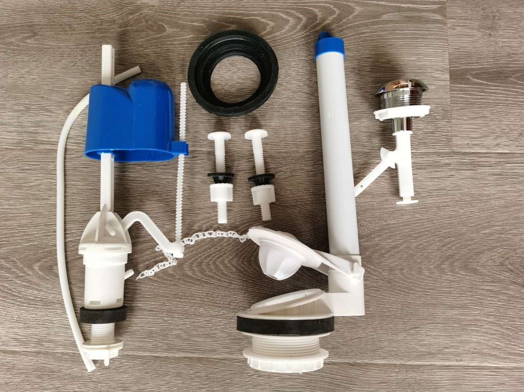 Single Push Button POM Toilet Tank Fittings Embedded Filling Valve