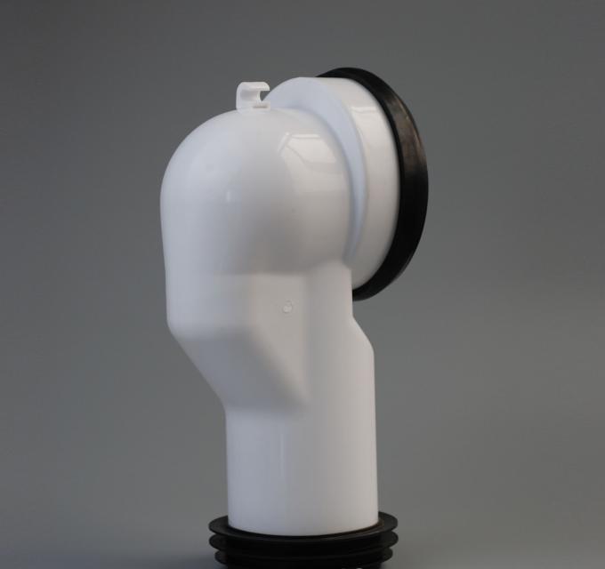 Wall Platoon Flexible Toilet Drain Pipe White Color With Strong Fall