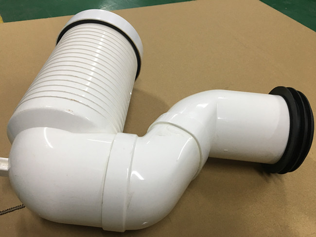 white toilet waste pipe