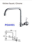 ABS Metered Wall Mount Hand Sink Faucet In Chrome And White