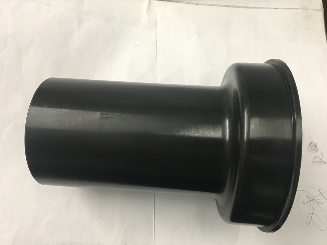 Long Black Toilet Straight Connector / Straight Outlet Pipe Connector High Precision Mold