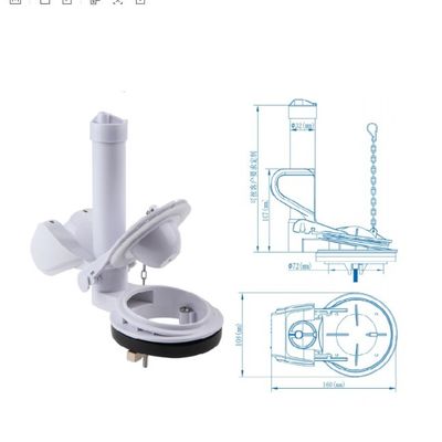 ABS Material 3-Inch Adjustable Flush Volume Toilet Flush Flapper for Hotel and Toilet