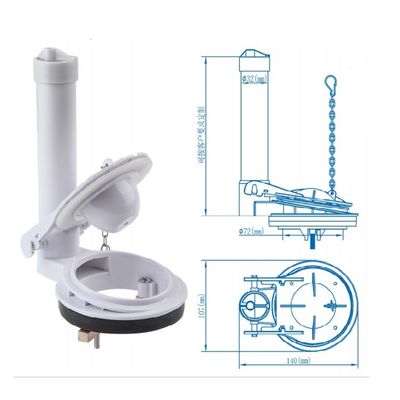 ABS Material 3 Inch Outlet Adjustable Flush Volume Toilet Flush Valve for Hotel and Bathroom