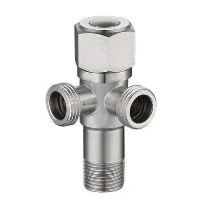 Wall-Mounted Iron / Brass Ammunition Cartridge Two-Way Angle Stop Valve For Bathroom