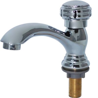 Thermostatic Control Single Handle Deck Mounted Bathroom Faucet for Basin with Polished Chrome Finish