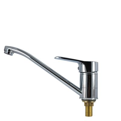 Brass Construction 360 Degree Rotation Single Handle Bathroom Basin Faucet for Deck Mounted Installation