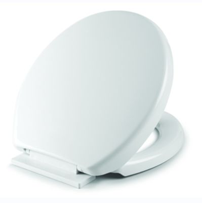 Slow-Close Round Toilet Seat Cover with Quick Release and Stainless Steel Hinges