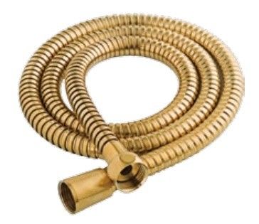 The latest brushed gold double-lock shower hose features an elegant and luxurious design, suitable for upscale vintage bathrooms.