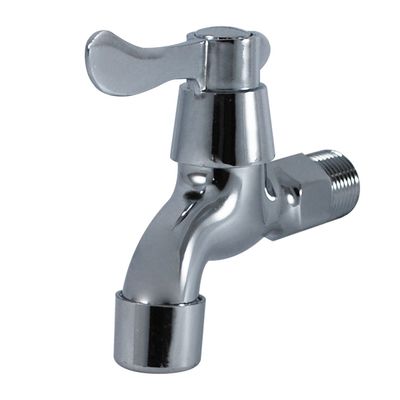 Polished Zinc Single Handle Bathroom Mixer Faucet with Ceramic Cartridge and Wall Mounted Installation