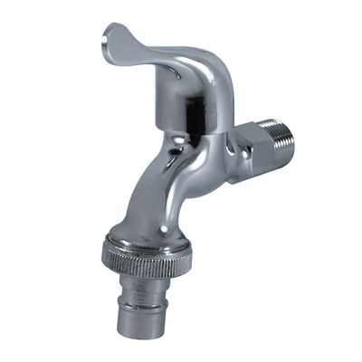 Modern Design Brass Basin Faucet With Plated Chrome Finish And Short Brass Valve Body