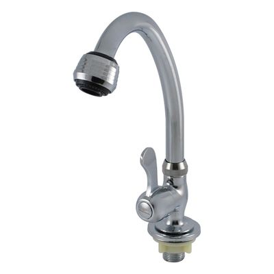 360 Degree Rotating Kitchen Faucet With Zinc-Alloy Construction And Chrome Finish