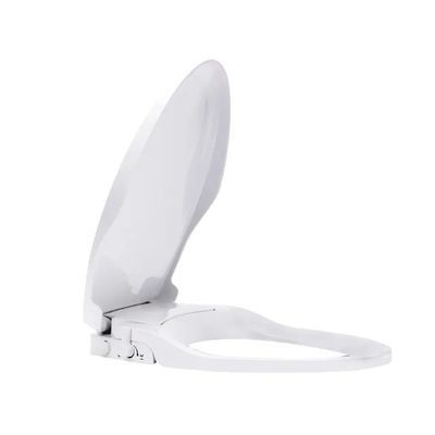 Non Electric Manual Bidet Toilet Cover with Dual Nozzles and Slow-Close Toilet Seats in Modern White Design