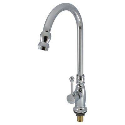 Modern Zinc Alloy Pull Out Spray Kitchen Faucet with Chrome Finish for Hot and Cold Water