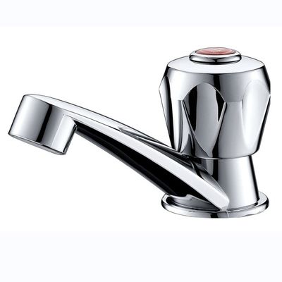 ABS Plastic Wall Mounted Chrome Surface Faucet Tap for Office Building