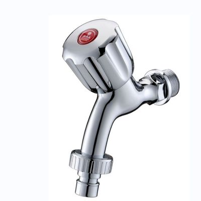 Modern ABS Plastic Chrome Bibcock Wall Mounted Tap with Single Handle for Wash Machine