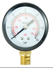 50 radial gauge, electrophoresis iron shell side connection, air pressure gauge copper connector, air compressor gauge