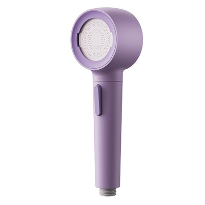 High-pressure shower head with 360° rotatable spray nozzle that can be stopped with one button. 4 spray modes for massaging the bathroom shower.
