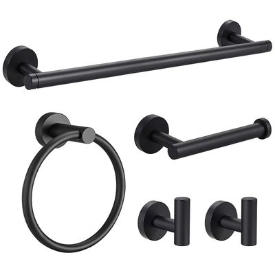 Bathroom hardware set, stainless steel towel bar set, cross-border towel rack, toilet paper holder, perforated hook, bathroom hanging accessories