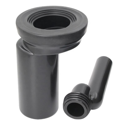 High-Quality Black Polypropylene Toilet Waste Tank Pipe, Modern Bathroom Drainage WC Pan Connection Pipe