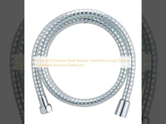 Silver 304 Stainless Steel Shower Hose Extra Long Chrome Handheld Hose For Bathroom