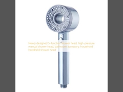 Newly designed 5-function shower head, high-pressure manual shower head, bathroom accessory, household handheld shower head