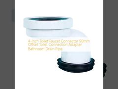 4-Inch Toilet Faucet Connector 90mm Offset Toilet Connection Adapter Bathroom Drain Pipe