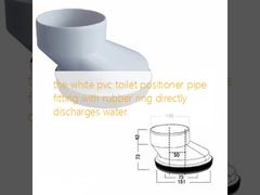 the white pvc toilet positioner pipe fitting with rubber ring directly discharges water.